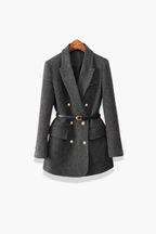 Sophia | Wintermantel mit Fischgrätenmuster 0