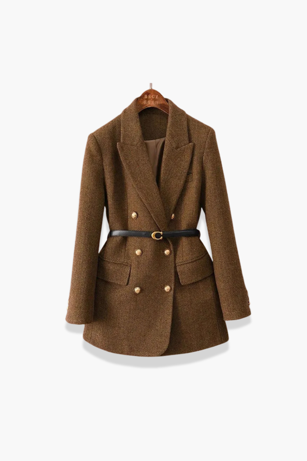 Sophia | Wintermantel mit Fischgrätenmuster 1