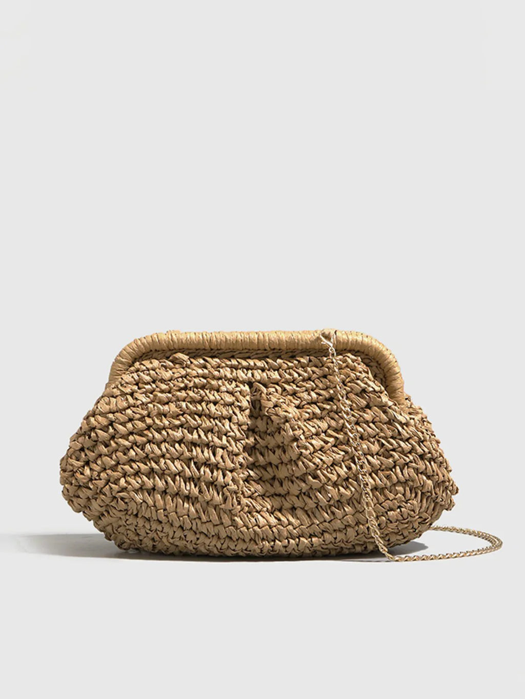 Dea Studios Woven Straw Clutch