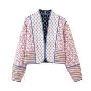 Patchwork Jas voor Dames – Trendy Kleurenmix