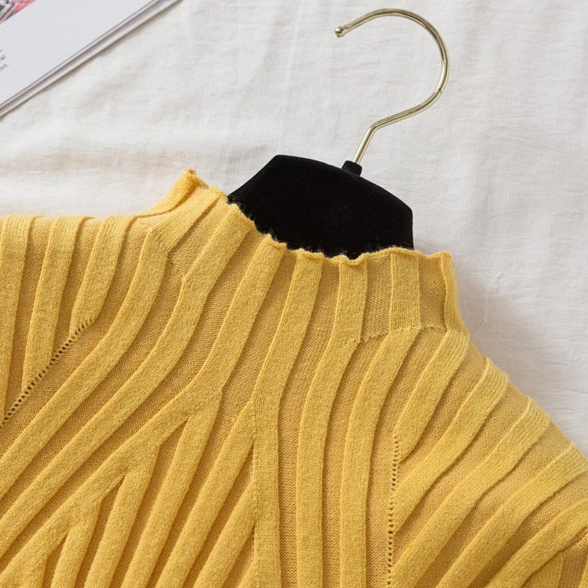 Gebreide Dames Coltrui met Abstracte Lijnen