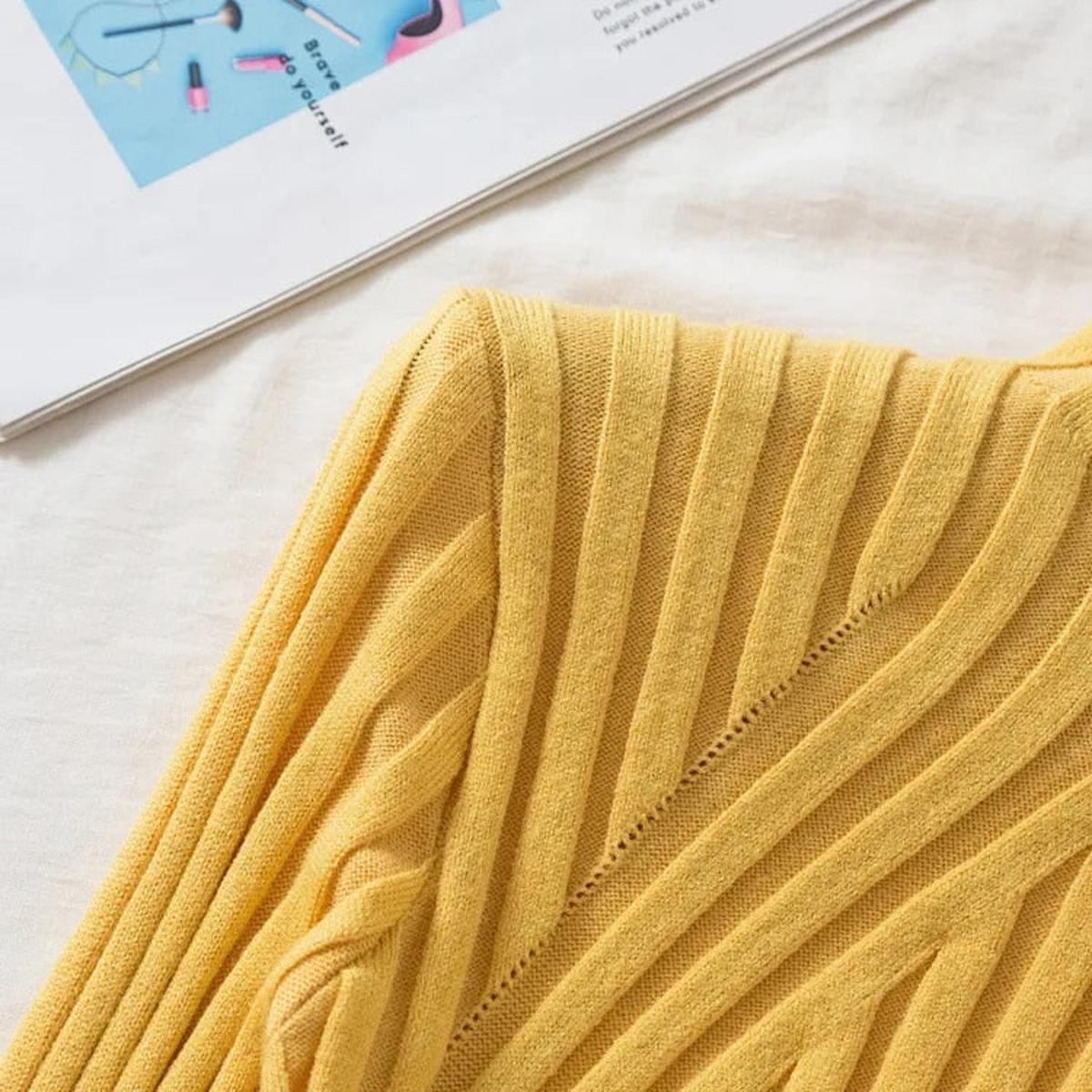 Gebreide Dames Coltrui met Abstracte Lijnen