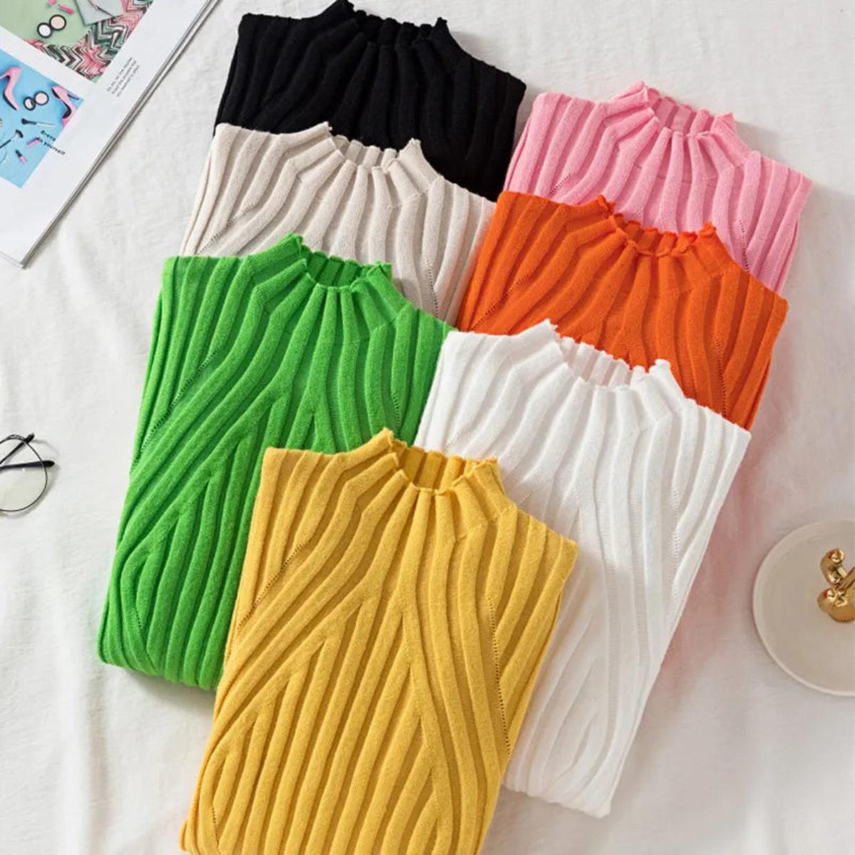 Gebreide Dames Coltrui met Abstracte Lijnen