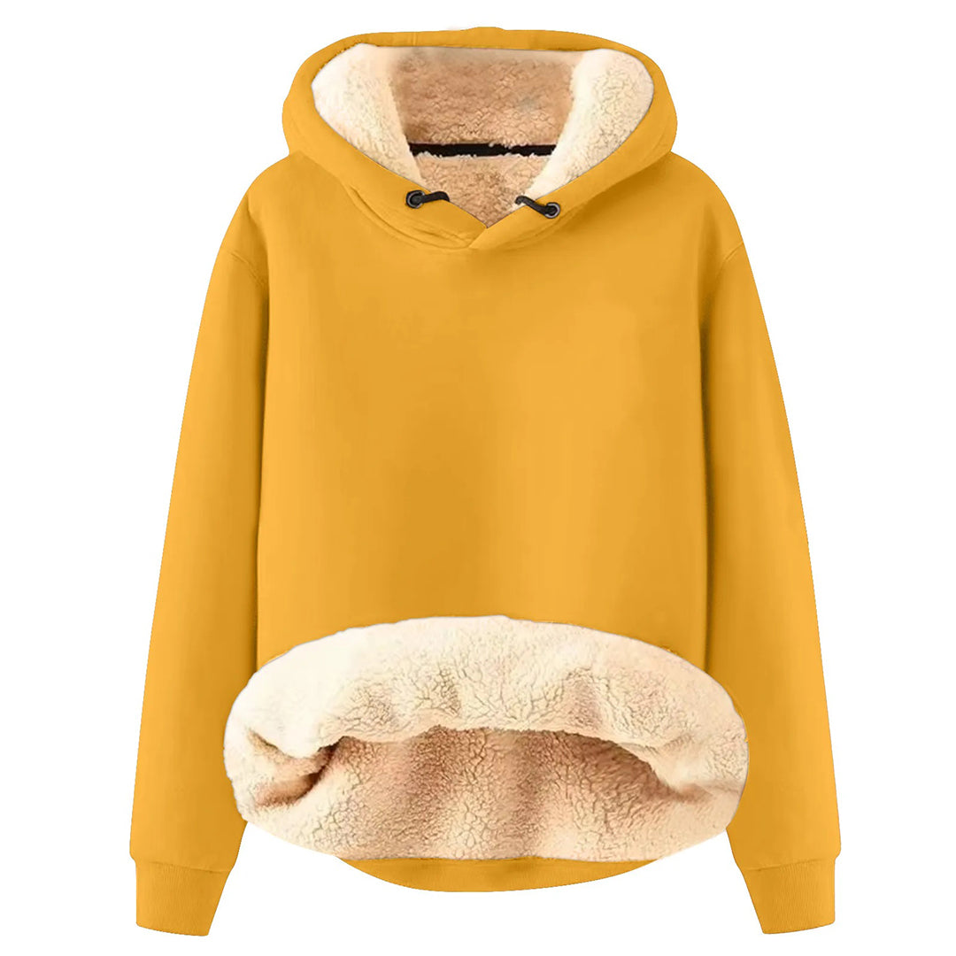 Oversized Dames Fleece Hoodie met Sherpa Voering