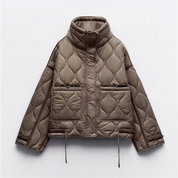 Gewatteerd Dames Jack met Opstaande Kraag