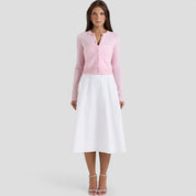 Gebreide Cropped Dames Cardigan met Knopen