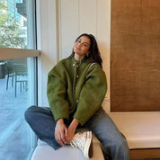 Wolmix Gebreid Dames Vest met Relaxte Pasvorm