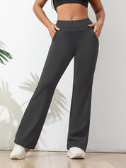 Dames Bootcut Yogabroek met Hoge Taille