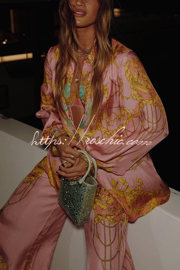 Zijden Loungewear Set voor Dames – Luxe Comfortabele Satijnen Lounge Set