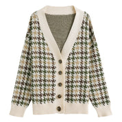 Dames Cardigan met Patroon en V-Hals
