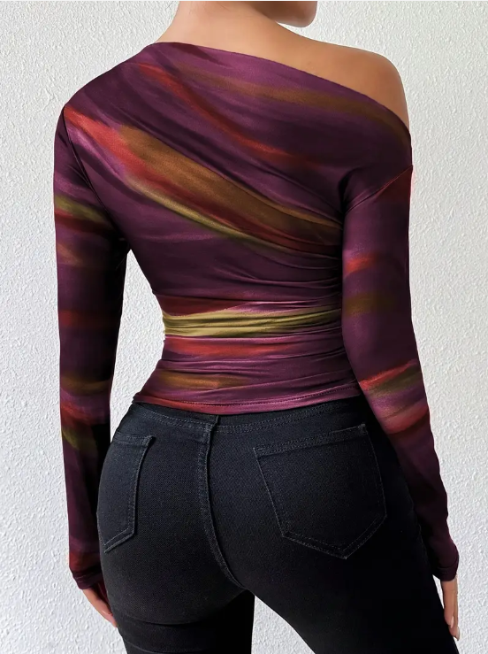 Dames Top – Elegante Chique Blend Top Met Off-Shoulder Design