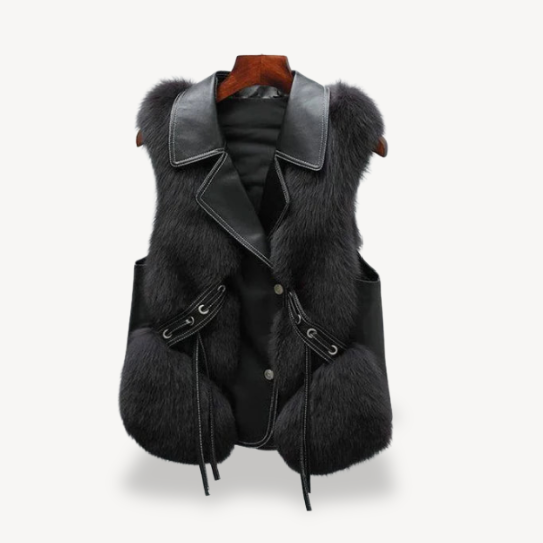 Dea Studios Dames Vest met Bont