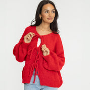 Oversized Dames Cardigan – Gebreid Vest met Strikdetails