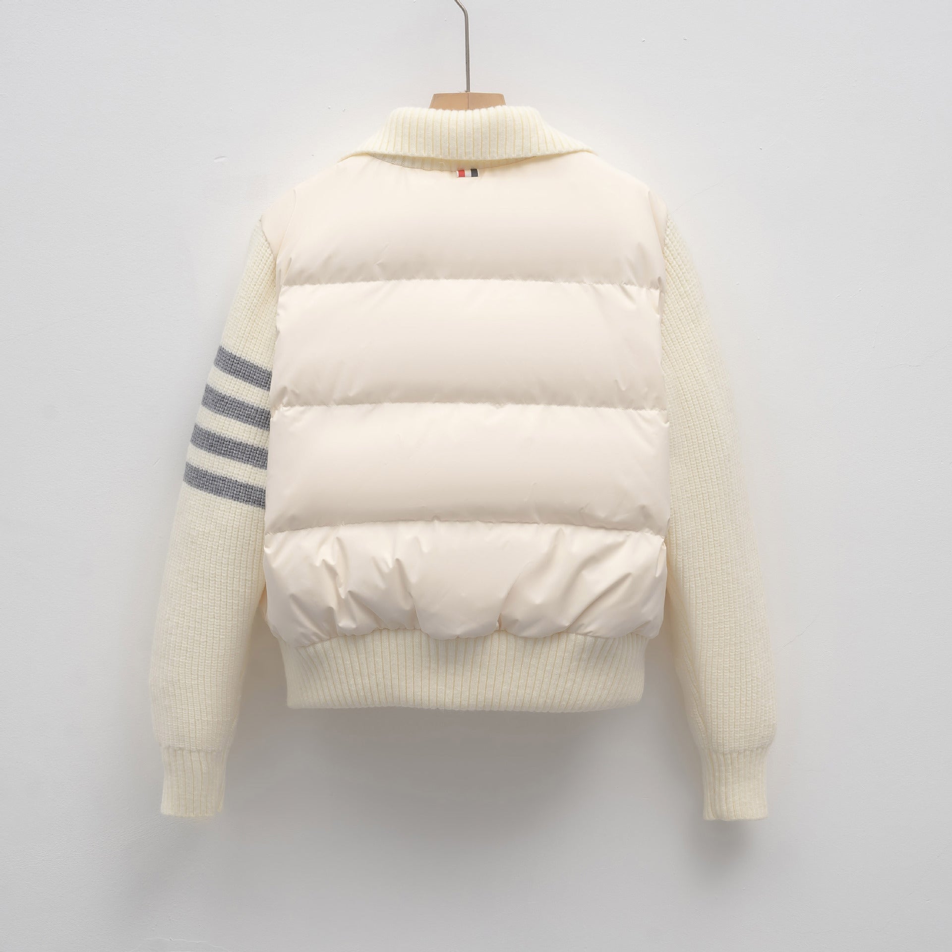 Dames Hybride Jas met Gebreide Mouwen