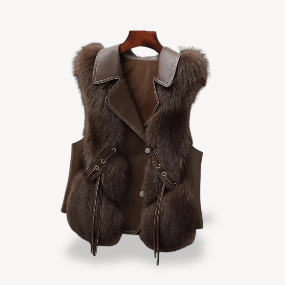 Dea Studios Dames Vest met Bont