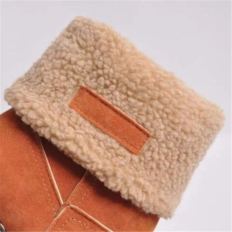 Faux Suede Enkellaarsjes met Faux Fur Voering