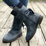 Dames Winterlaarzen – Waterdichte Boots met Fleece Voering & Gripzool