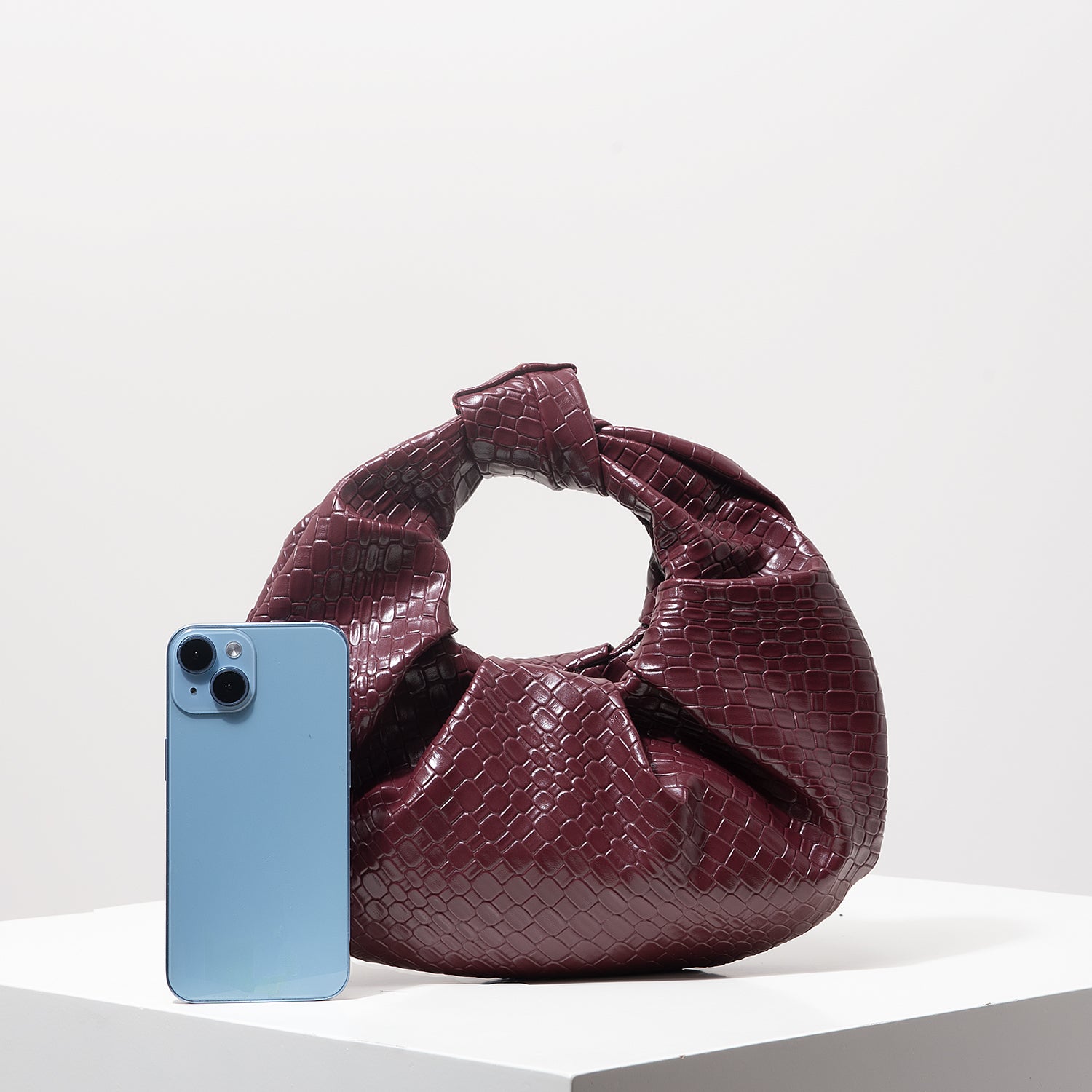 Bordeaux Croco Handtas - Tijdloos Design