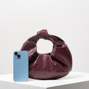 Bordeaux Croco Handtas - Tijdloos Design