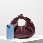 Dea Studios Bordeaux Croco Handtas - Tijdloos Design