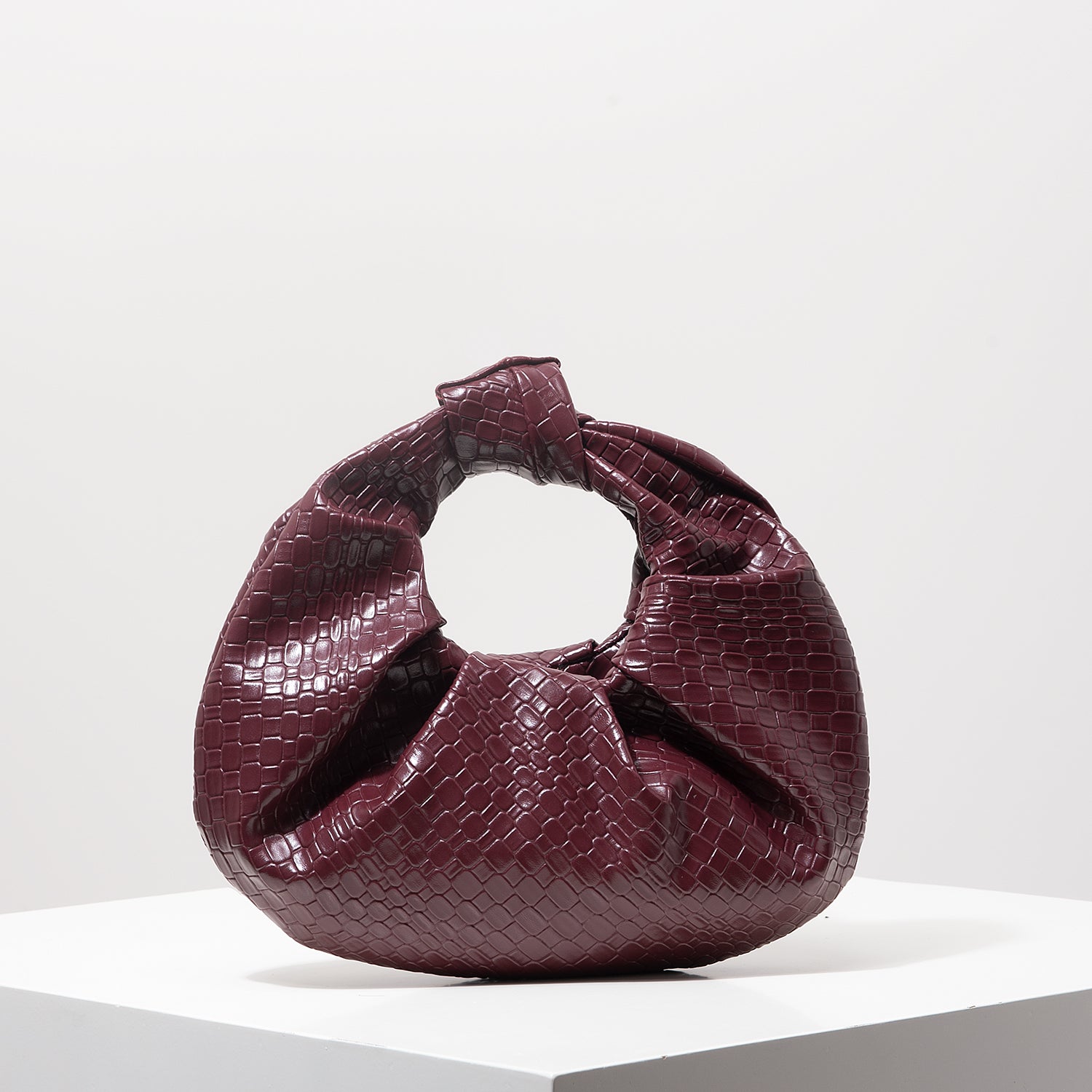 Bordeaux Croco Handtas - Tijdloos Design