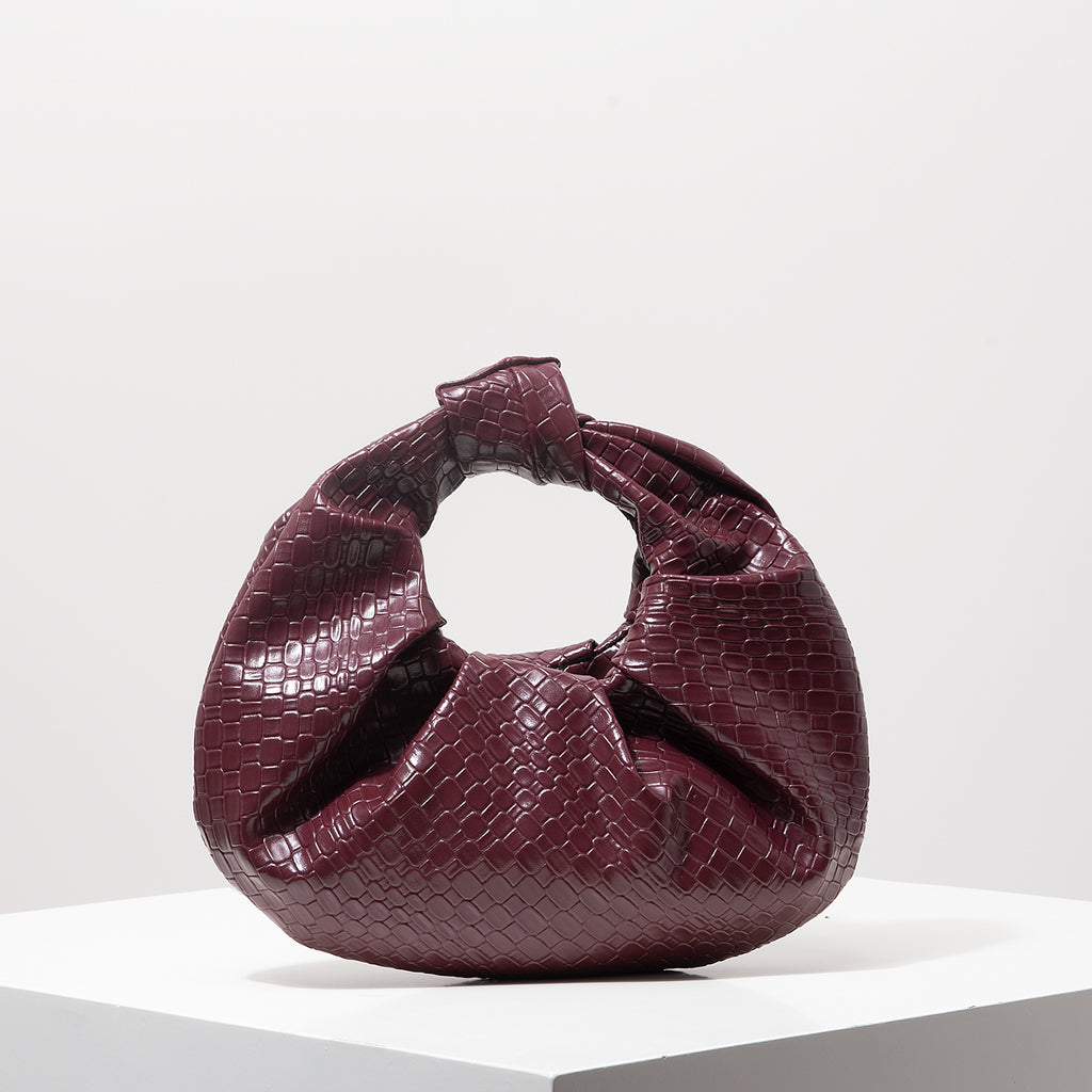 Dea Studios Bordeaux Croco Handtas - Tijdloos Design