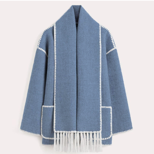 Jade Oversized damesjas met franjes en sierstiksels