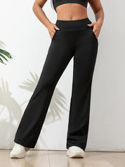 Dames Bootcut Yogabroek met Hoge Taille