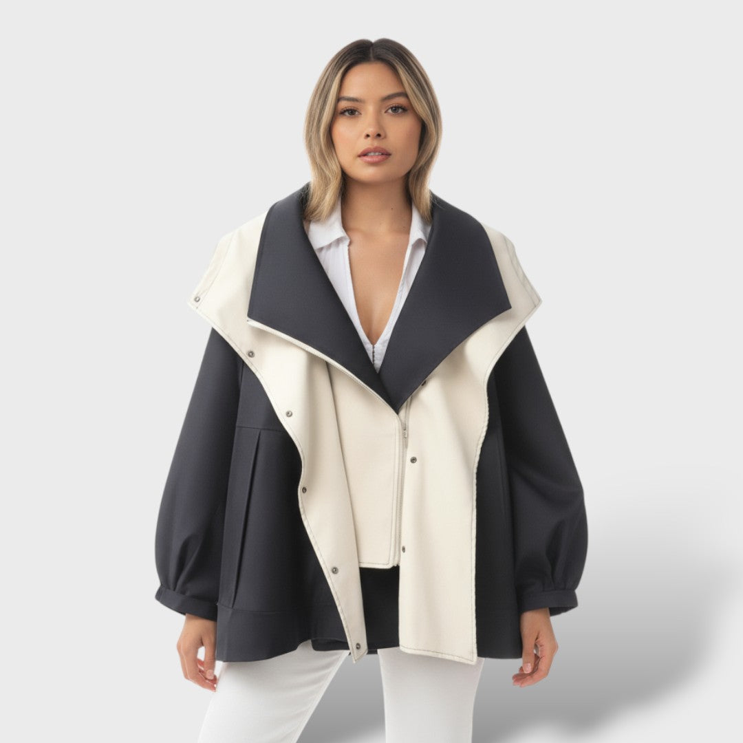 Two-Tone Oversized Dames Windbreaker Jack