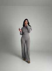 Chique Dames Set – Elegante Tweedelige Outfit met Flatterende Pasvorm