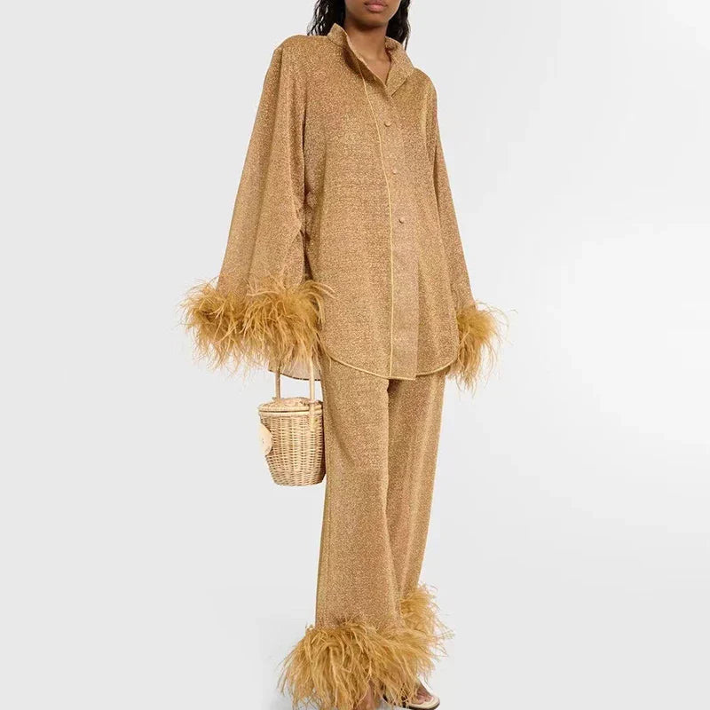 Luxe Glitter Set Dames – Glitter Set Met Veren In Wijnrood, Lichtgroen, Paars, Donkergroen En Beige