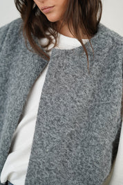 Dames Gebreid Vest Wolmix – Luxe, Warm & Oversized Pasvorm