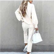 Dames Gebreide Loungewear met Hoge Hals