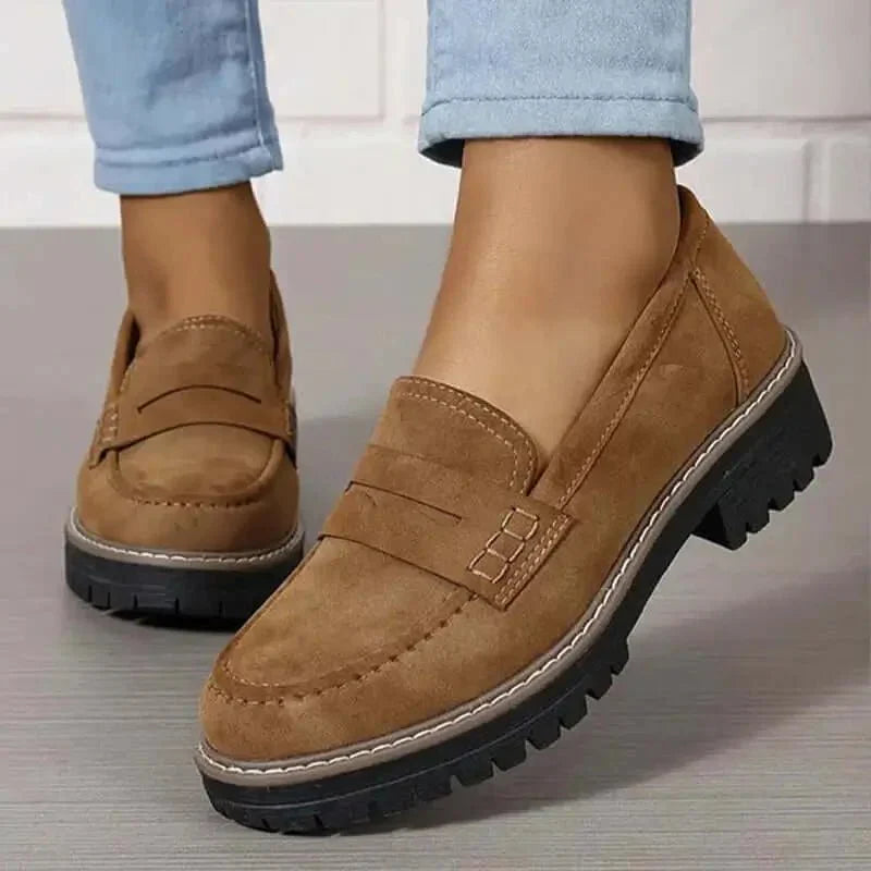 Chunky Loafers Dames – Comfortabele Instappers met Dikke Zool en Klassieke Look