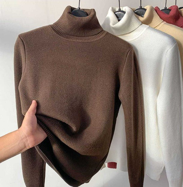 Turtleneck Trui voor Dames – Warme Gebreide Coltrui met Comfortabele Pasvorm