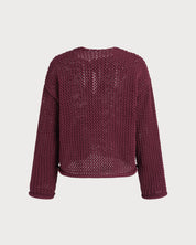 Women's Knitted Polyester Sweater Tops - RIHOAS
