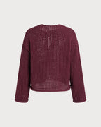 Women's Knitted Polyester Sweater Tops - RIHOAS