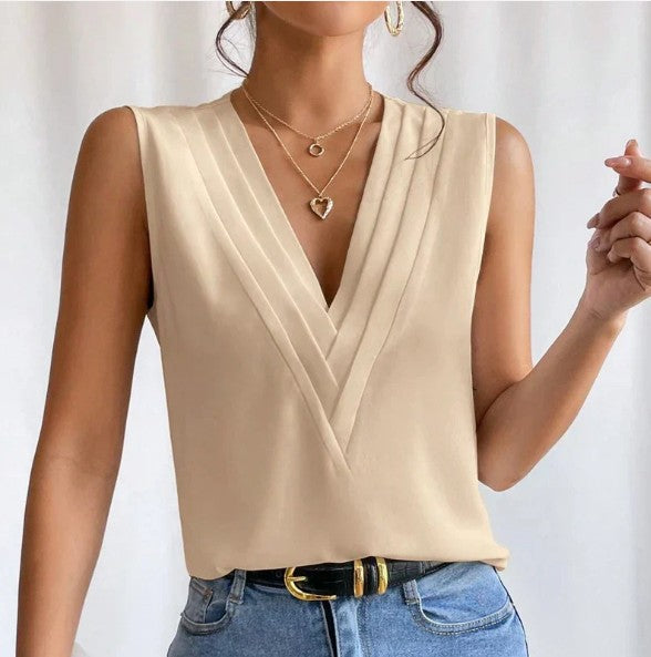 Dames Blouse – Elegante Blouse Met Stijlvolle Plooien